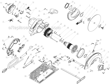 Page A Diagram and Parts List for PC15TCSMK Type 1 Porter Cable Circular Saw